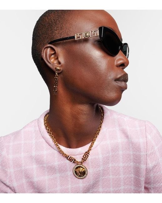 Versace Gray Medusa Cat-Eye Sunglasses