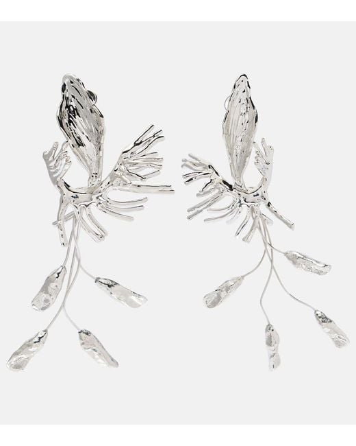 【関税&送料込】Dries Van Noten Earrings Gold & Brown Embellished Earrings by Dries Van Noten on Sale
