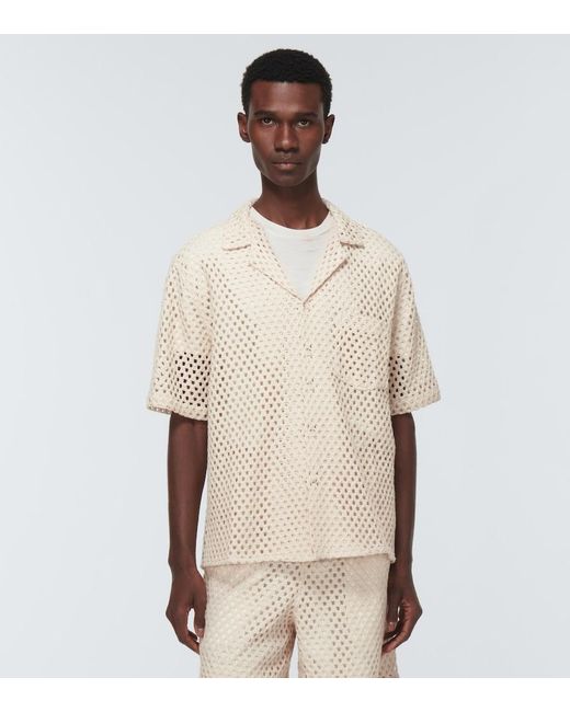 Commas Natural Cotton-Blend Shirt for men