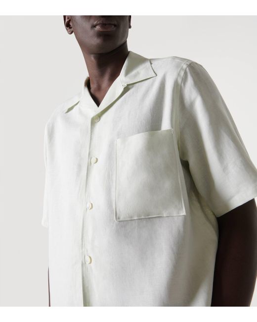 Zegna White Oasi Lino Shirt for men
