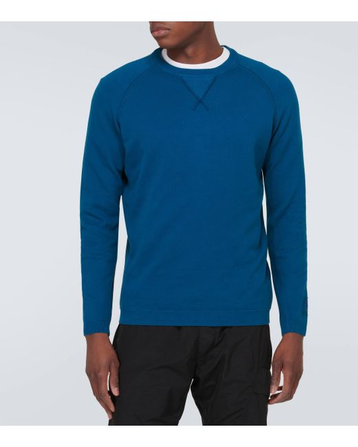 C P Company Green Cotton Terry Sweatshirt for men