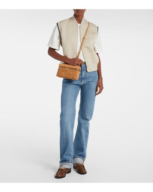 Bottega Veneta Brown Bang Bang Suede Crossbody Bag
