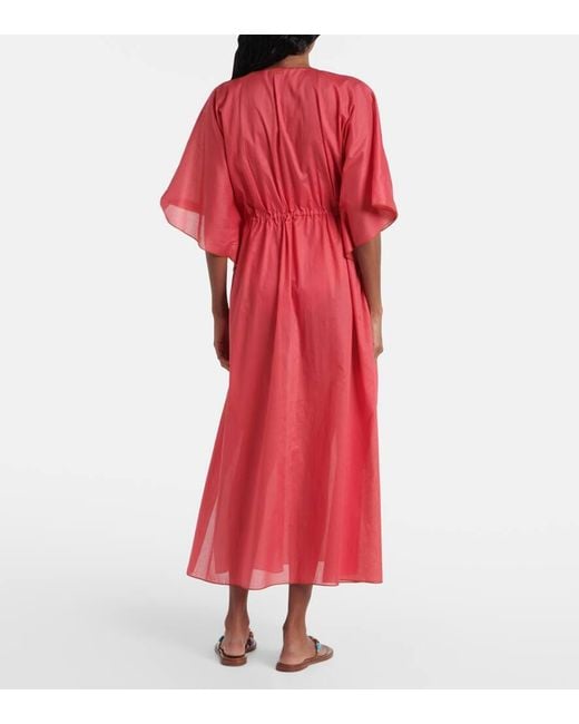 Eres Red Kaftan Voilier Aus Baumwoll-Voile