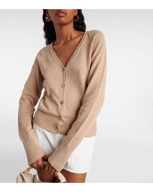 Cardigan En Lin Melange Joseph en coloris Natural