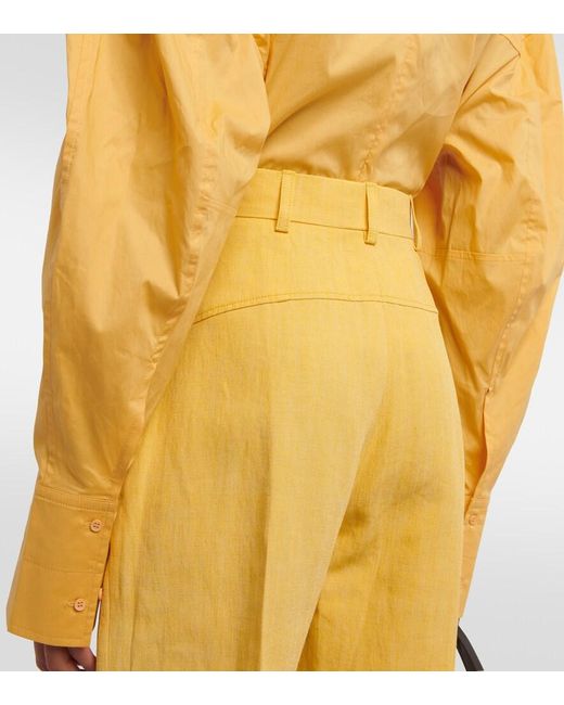 Jacquemus Yellow Le Pantalon Sauge Flared Trousers