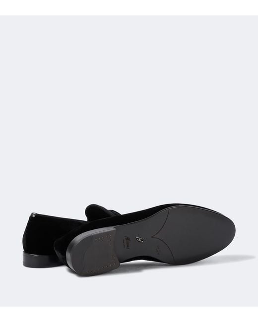 Brioni Loafers Aus Samt in Black für Herren
