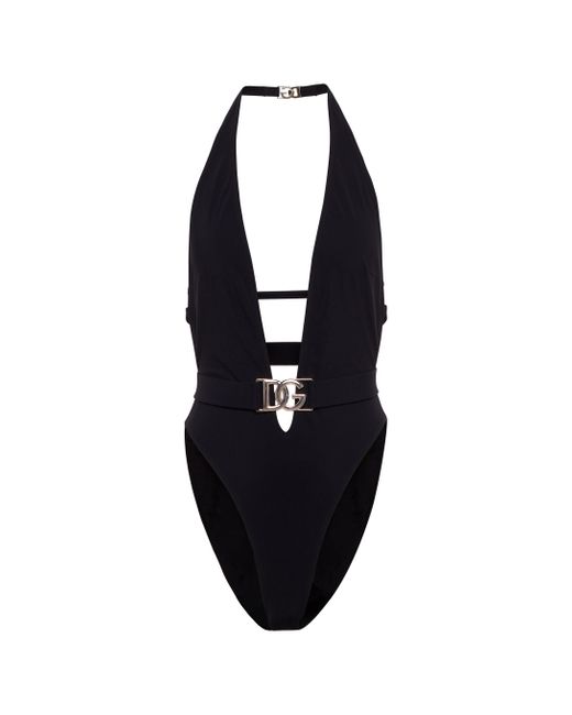 Dolce & Gabbana Synthetik Badeanzug Aus Lycra in Schwarz Damen Bekleidung Bademode und Strandmode Monokinis und Badeanzüge 
