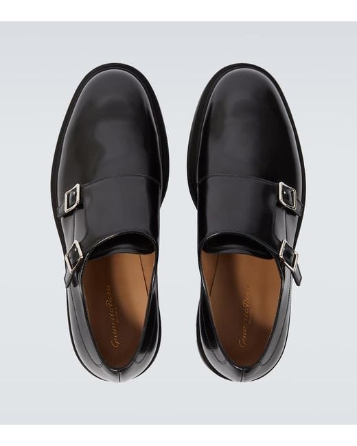 Scarpe Monk Strap Scott di Gianvito Rossi in Black da Uomo