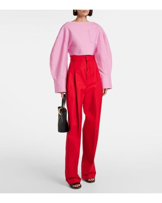 Jacquemus Red Le Pantalon Curzio Trousers