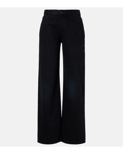 The Row Blue Eglitta Low-Rise Wide-Leg Jeans