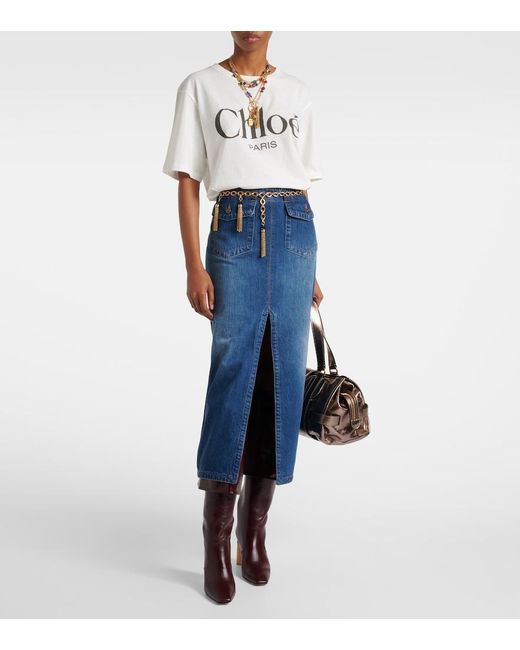 Chloé White Chic Mini T-Shirt For Spring/Summer 2025