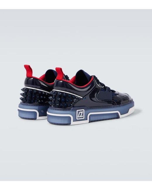 Christian Louboutin Verzierte Sneakers Astrocool Aus Leder in Blue für Herren