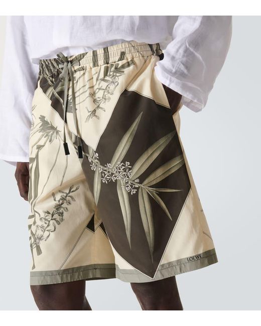 Loewe Paula's Ibiza Bedruckte Shorts aus Baumwolle und Seide in Metallic für Herren
