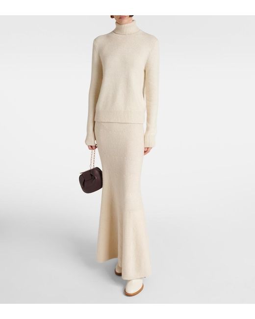 Gabriela Hearst Natural Manni Knitted Cashmere Maxi Skirt