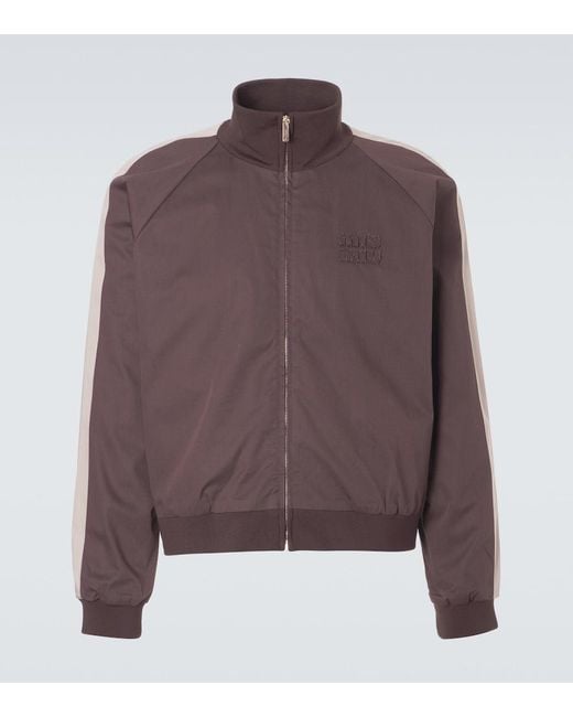 Miu Miu Purple Cotton Twill Jacket for men