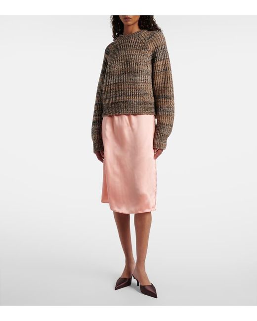 Prada Brown Wool And Cashmere Sweater