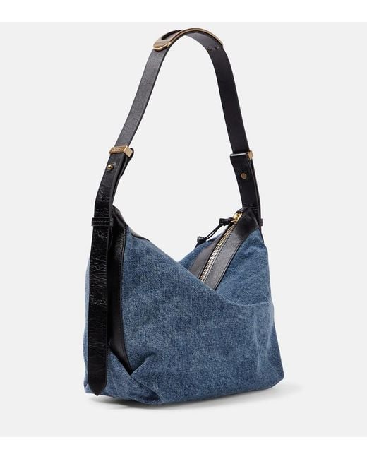 Isabel Marant Blue Leyden Small Denim Shoulder Bag