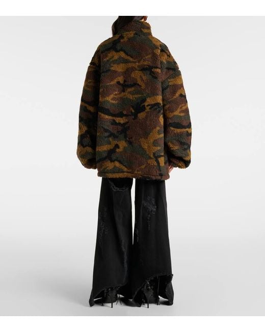 Vetements Brown Camo Fleece Jacket