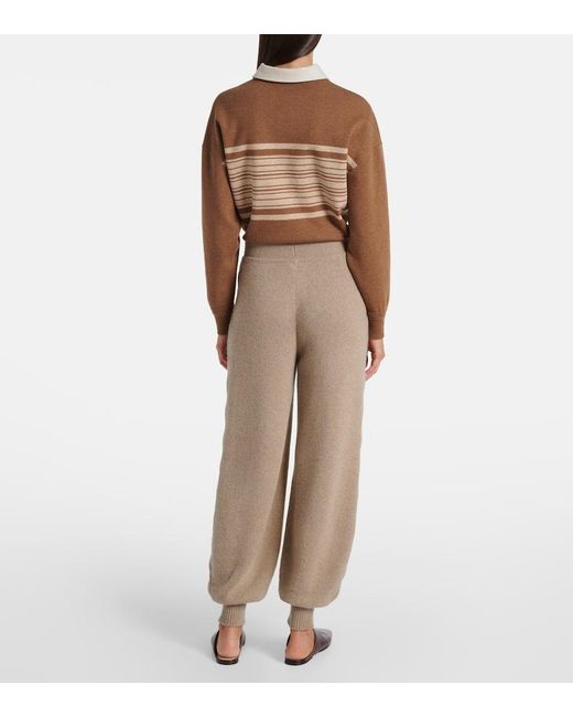 Loro Piana Natural Napier Cashmere Sweatpants