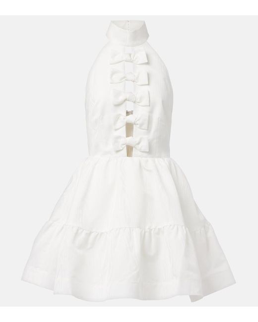 Rebecca Vallance White Bridal Harriet Bow-Detail Minidress