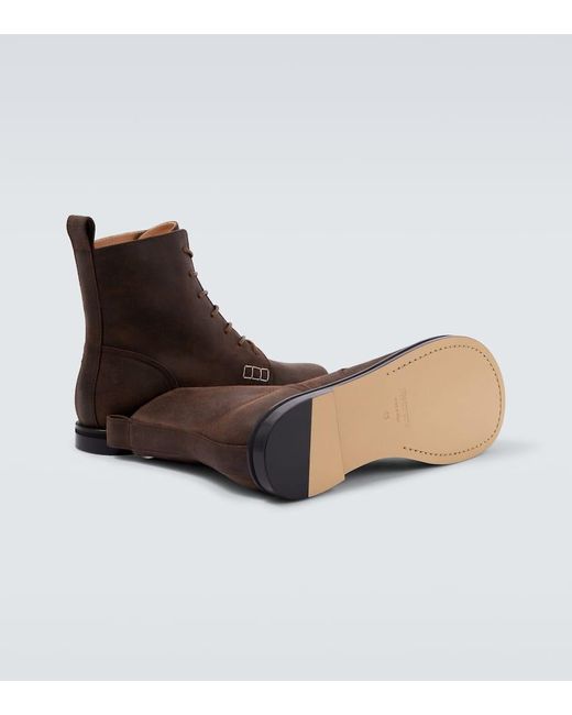 J.W. Anderson Brown Leather Lace-Up Boots for men