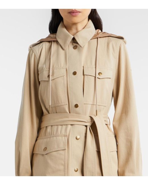 Moncler Natural Centaurea Belted Field Jacket