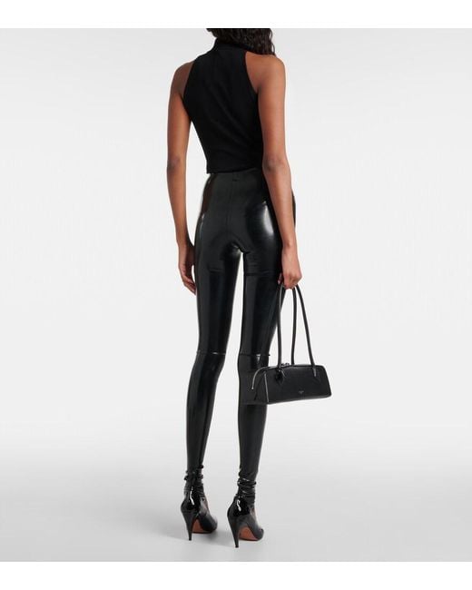 Alaïa Black Latex Leggings