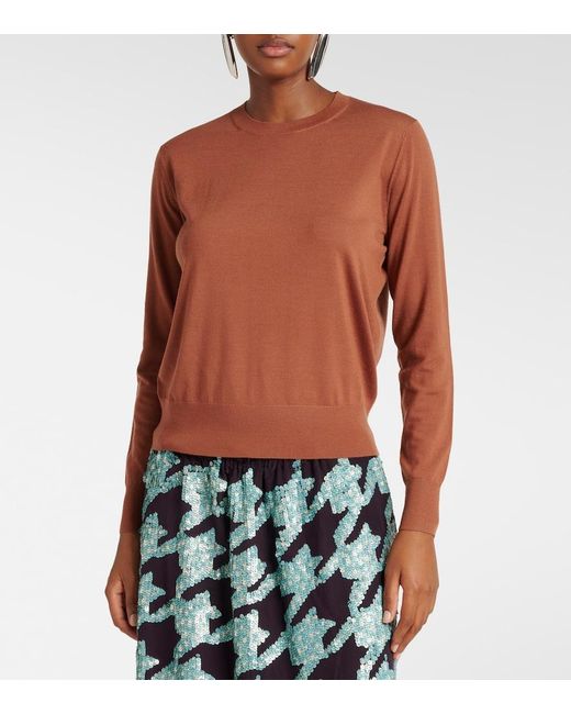 Dries Van Noten Brown Wool Sweater