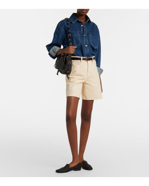 SLVRLAKE Denim Natural Square Denim Shorts