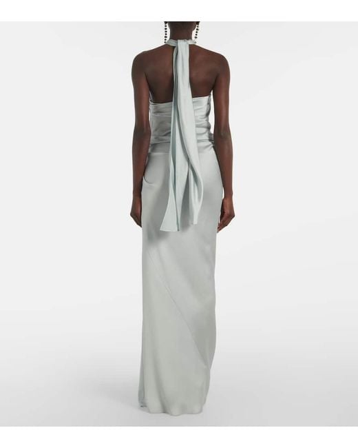 Jonathan Simkhai White Maxikleid Aus Satin