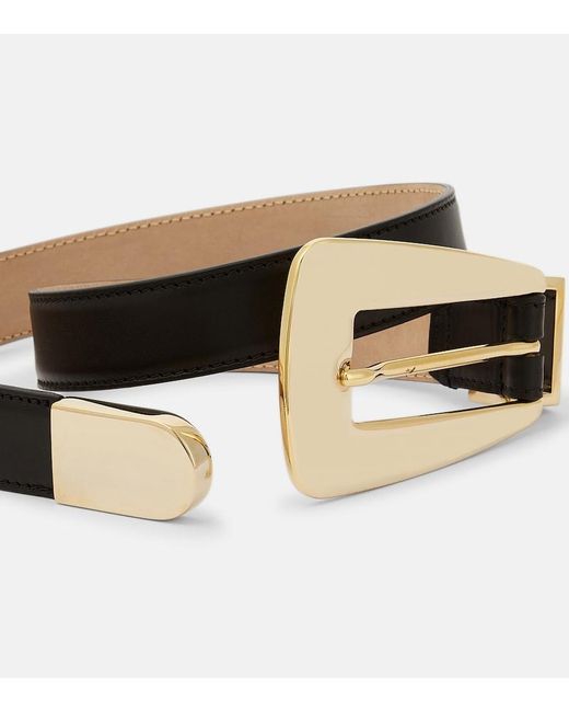 Khaite Black Lucca Leather Belt