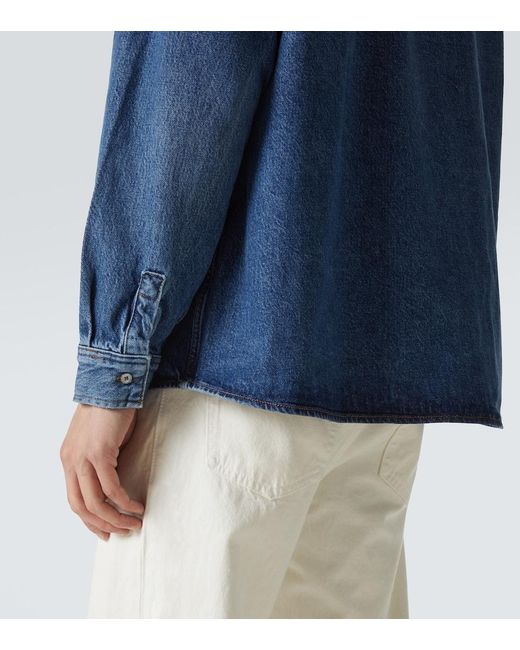 FRAME Blue Denim Overshirt for men