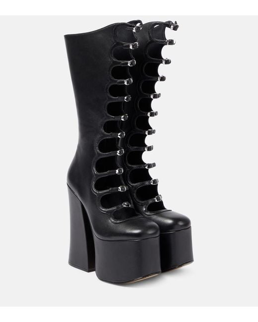 Marc Jacobs Black Kiki Leather Knee-high Boots