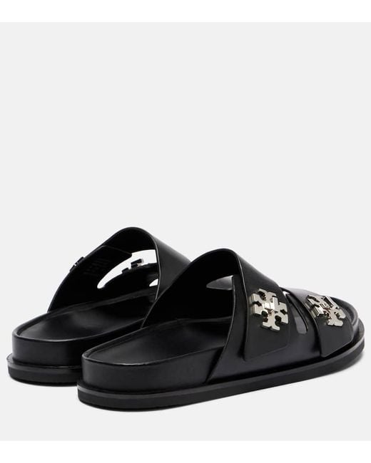 Tory Burch Black Sandalen T Lock Aus Leder