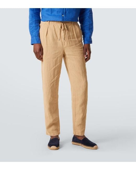 Polo Ralph Lauren Natural Linen Straight Pants for men