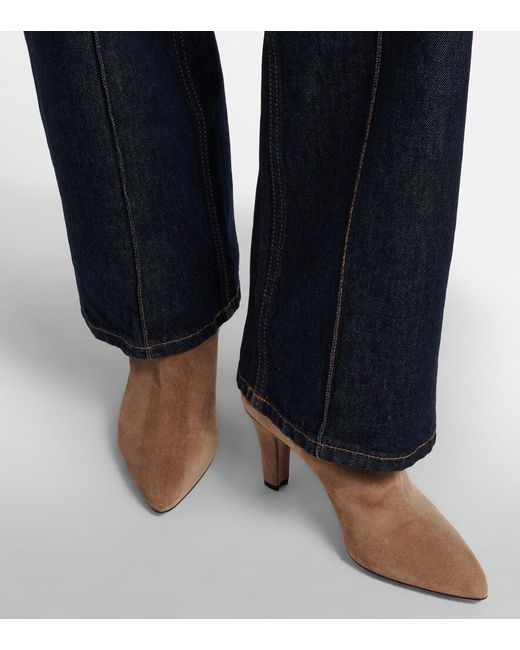 Paris Texas Brown Elsa 75 Suede Ankle Boots