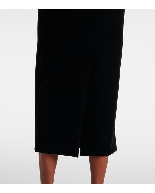 Sportmax Black Velvet Bustier Dress