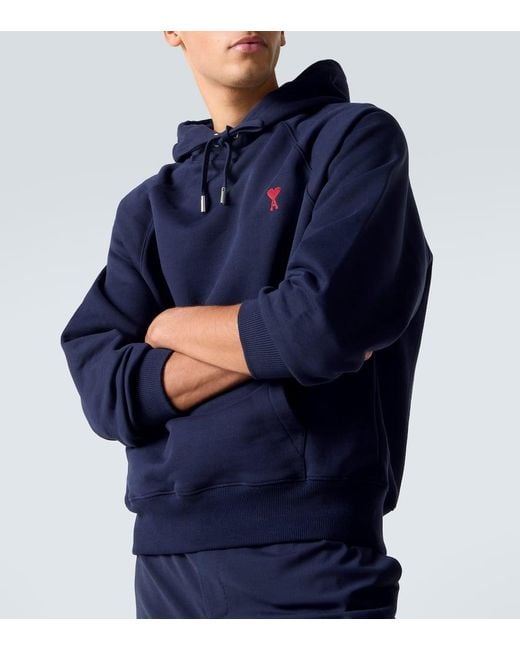 AMI Hoodie Ami De Cour Aus Baumwolle in Blue für Herren