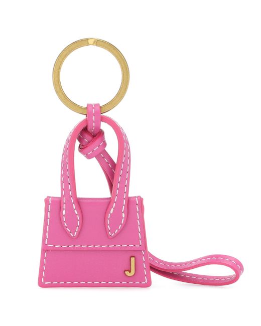 Jacquemus Pink Le Porte Clés Chiquito Leather Keyring