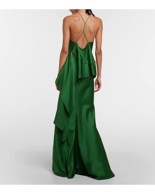 Victoria Beckham Green Top Aus Satin