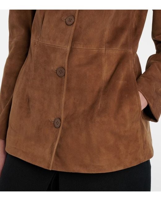 Nour Hammour Brown Maud Suede Jacket