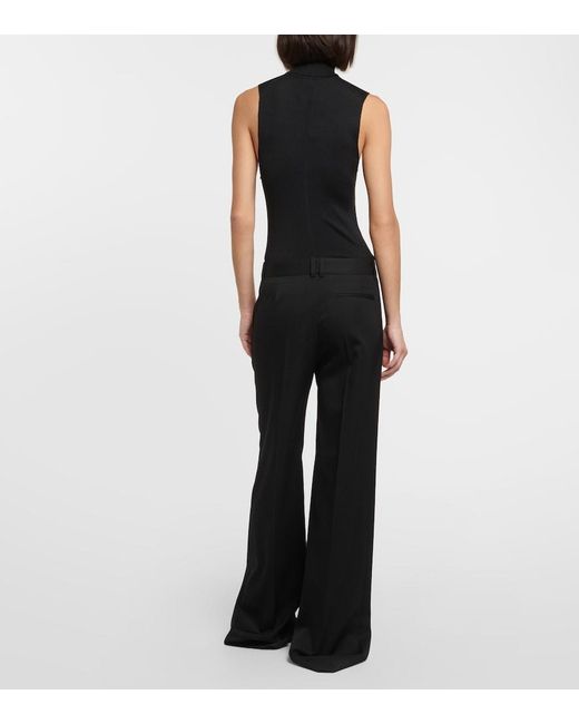 The Row Blue Encore Wool Flared Pants