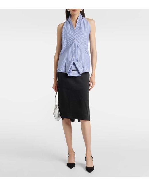 Salones Destalonados Holli 70 De Ante AMINA MUADDI de color Black