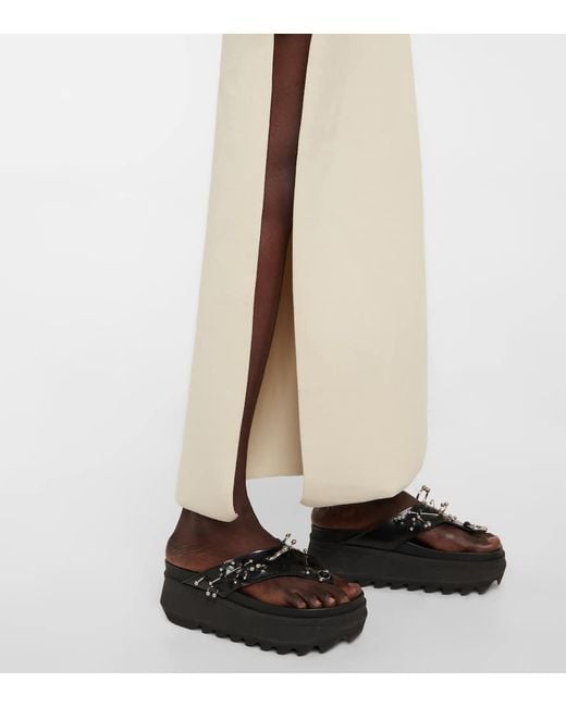 Rabanne White Embellished Knit Midi Dress