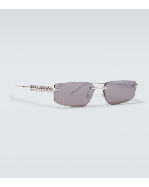 Cartier Gray Clash De Cartier Rectangular Sunglasses for men