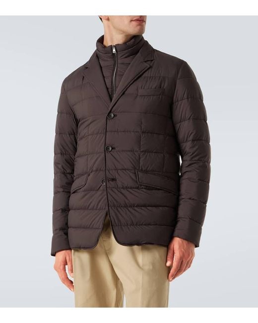 Herno Brown La Giacca Down Jacket for men
