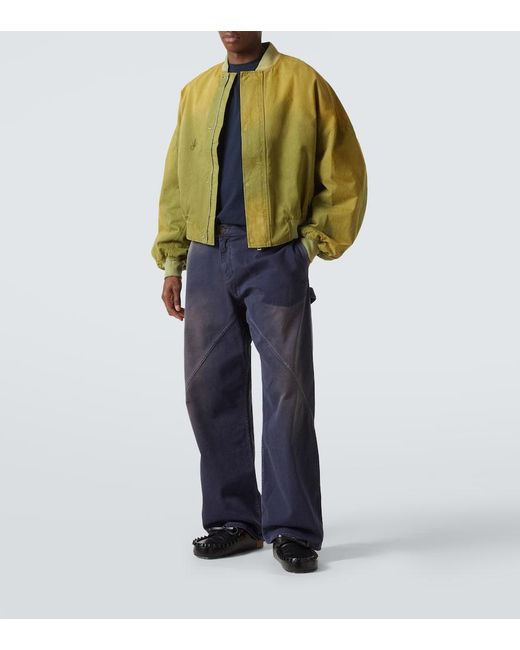 J.W. Anderson Green Cotton Bomber Jacket for men