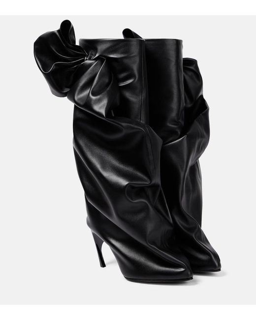Stivali in pelle di Alexander McQueen in Black