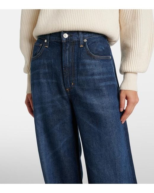 Citizens of Humanity Blue Paloma High-Rise Wide-Leg Jeans