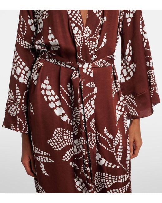 Poupette Red Lea Printed Beach Cover-Up